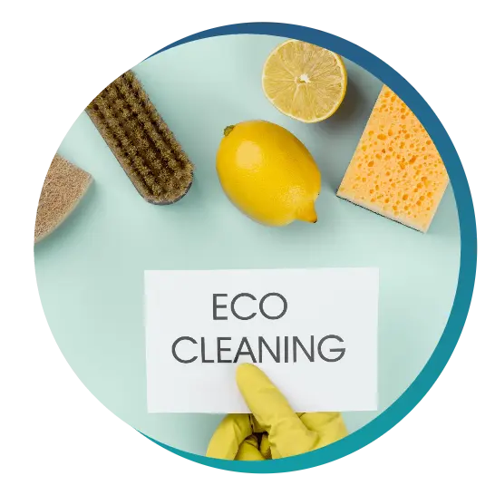 gąbka, cytryna, szczotka, żółte rękawice